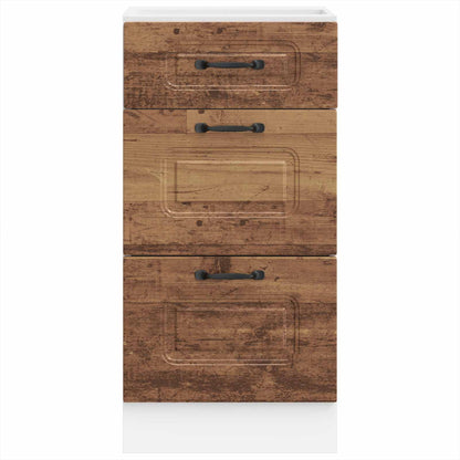 Kitchen Base Cabinet "Kalmar" Old Wood Engineered Wood