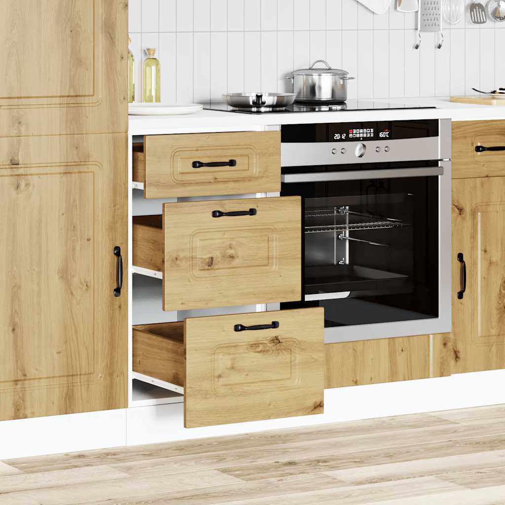 Kitchen Base Cabinet "Kalmar" Artisan Oak Engineered Wood