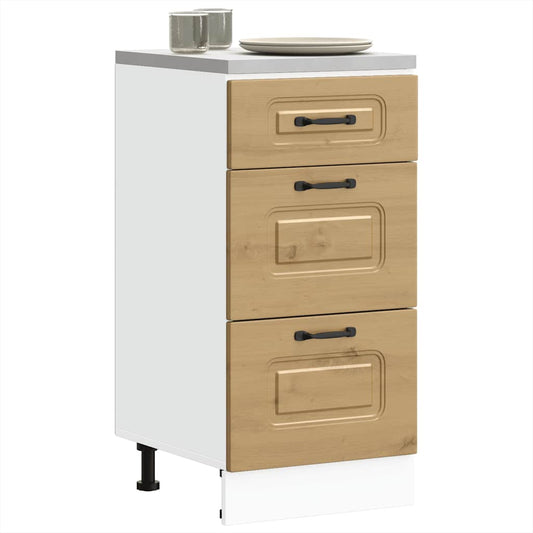 Kitchen Base Cabinet "Kalmar" Artisan Oak Engineered Wood