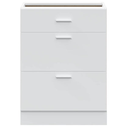 Kitchen Base Cabinet "Lyon" White Engineered Wood