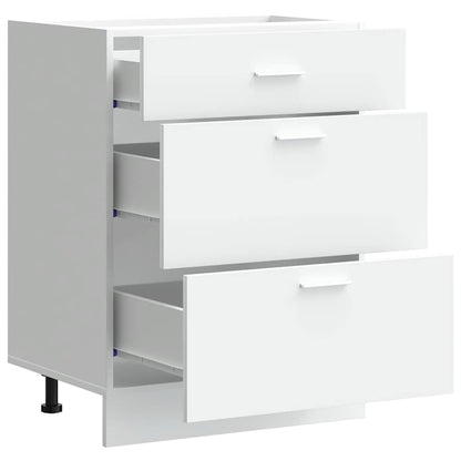 Kitchen Base Cabinet "Lyon" White Engineered Wood