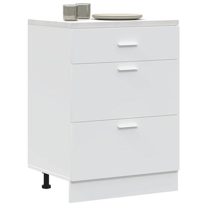 Kitchen Base Cabinet Lyon White Engineered Wood