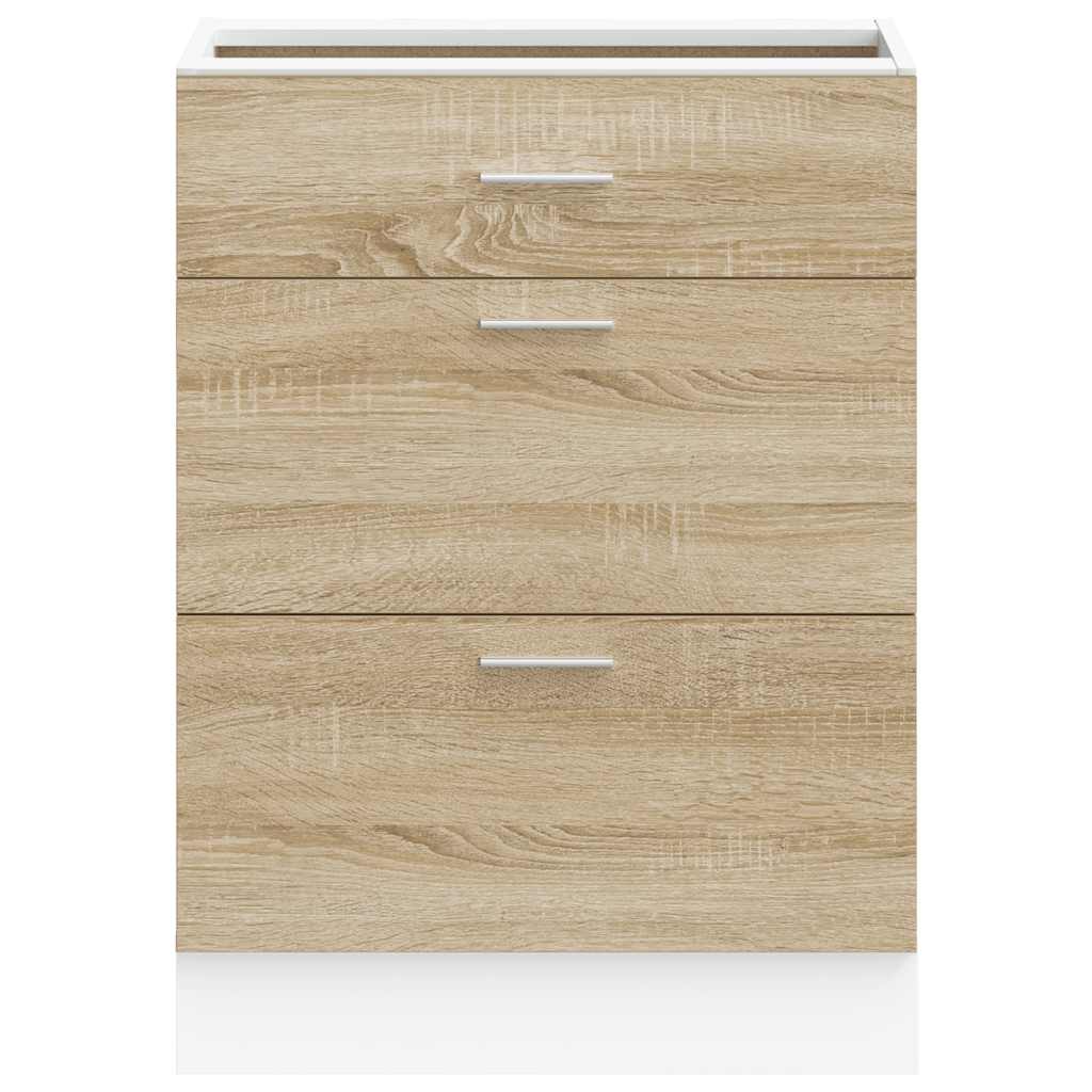 Kitchen Base Cabinet "Lyon" Sonoma Oak Engineered Wood