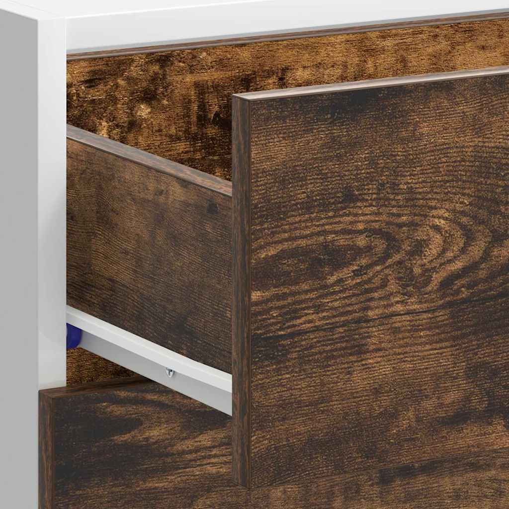 Kitchen Base Cabinet "Lyon" Smoked Oak Engineered Wood