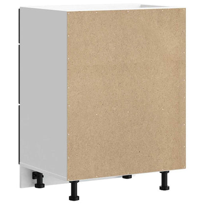 Kitchen Base Cabinet "Porto" Black Engineered Wood