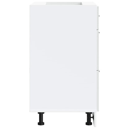 Kitchen Base Cabinet "Porto" High Gloss White Engineered Wood