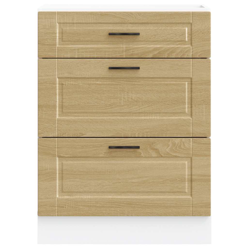 Kitchen Base Cabinet "Porto" Sonoma Oak Engineered Wood