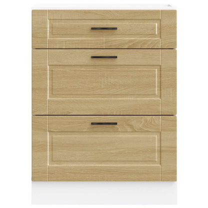 Kitchen Base Cabinet "Porto" Sonoma Oak Engineered Wood