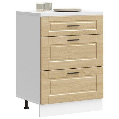 Kitchen Base Cabinet "Porto" Sonoma Oak Engineered Wood