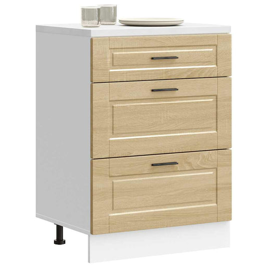 Kitchen Base Cabinet "Porto" Sonoma Oak Engineered Wood