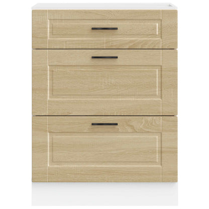 Kitchen Base Cabinet "Porto" Sonoma Oak Engineered Wood