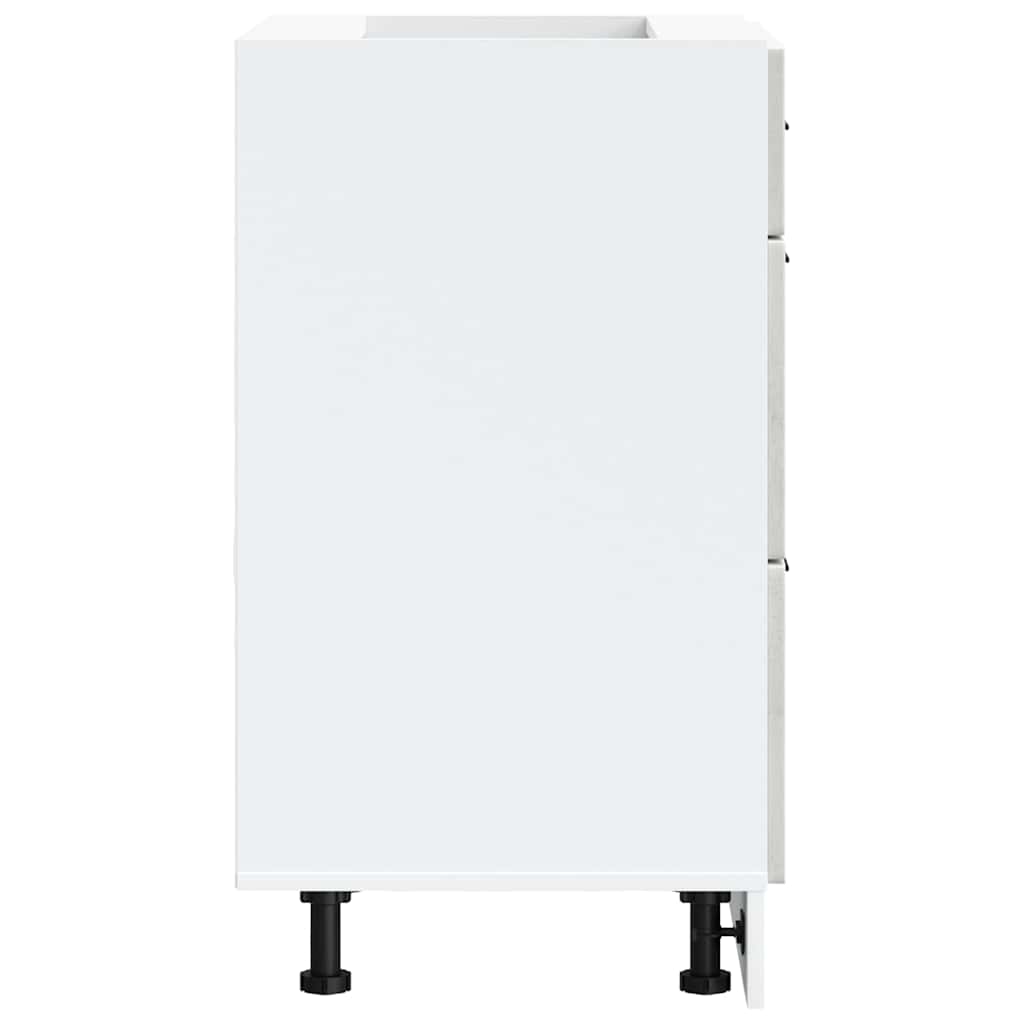 Kitchen Base Cabinet Porto Concrete Grey Engineered Wood