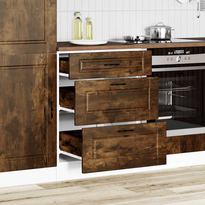 Kitchen Base Cabinet Porto Smoked Oak Engineered Wood