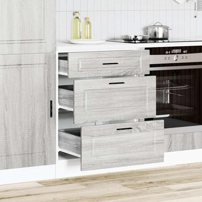 Kitchen Base Cabinet "Porto" Grey Sonoma Engineered Wood