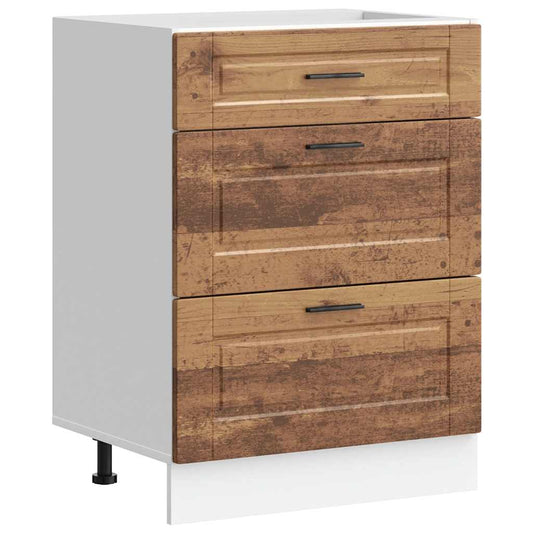 Kitchen Base Cabinet "Porto" Old Wood Engineered Wood