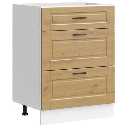 Kitchen Base Cabinet "Porto" Artisan Oak Engineered Wood