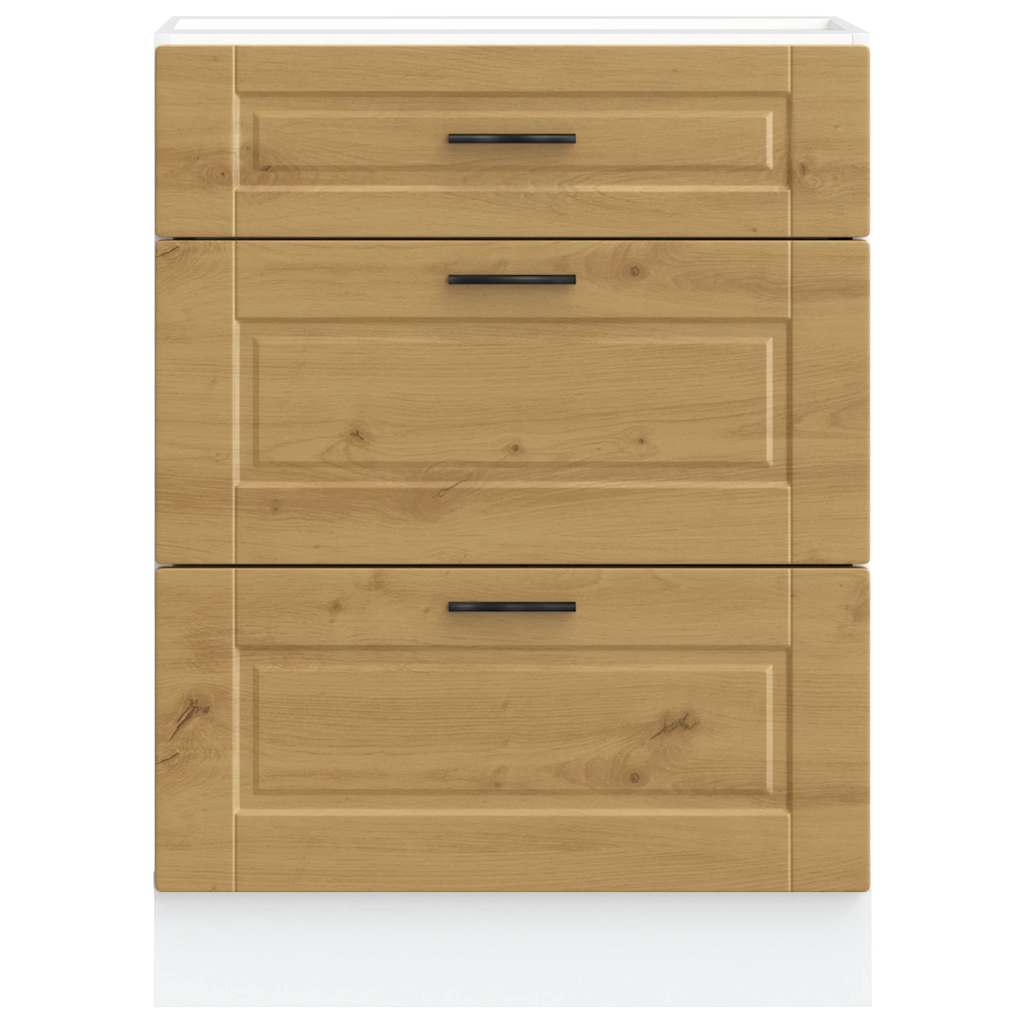 Kitchen Base Cabinet Porto Artisan Oak Engineered Wood
