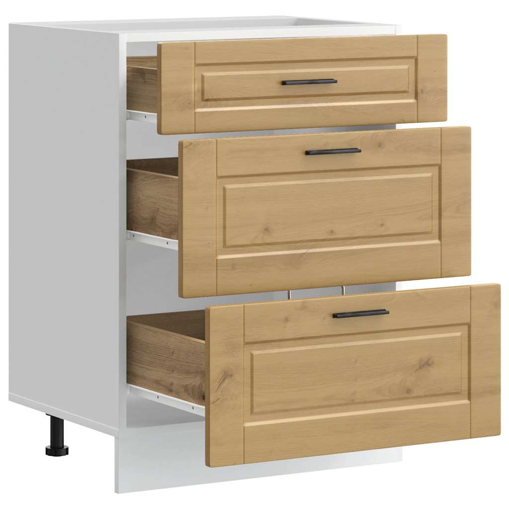 Kitchen Base Cabinet Porto Artisan Oak Engineered Wood