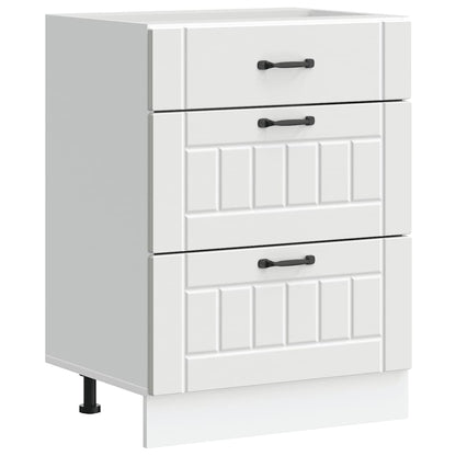 Kitchen Base Cabinet "Lucca" White Engineered Wood
