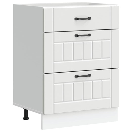 Kitchen Base Cabinet "Lucca" White Engineered Wood