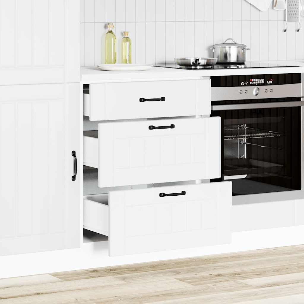 Kitchen Base Cabinet "Lucca" White Engineered Wood