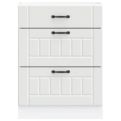 Kitchen Base Cabinet "Lucca" White Engineered Wood