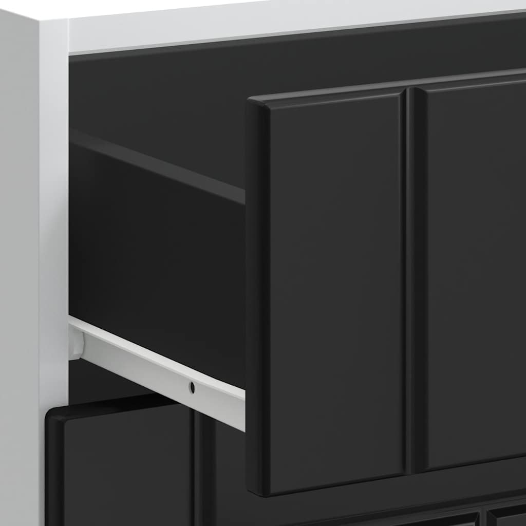 Kitchen Base Cabinet "Lucca" Black Engineered Wood
