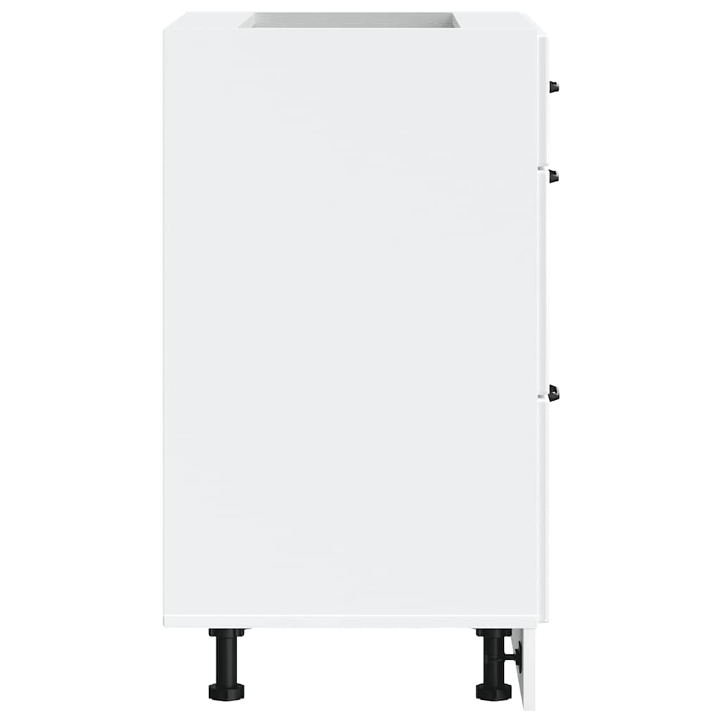 Kitchen Base Cabinet "Lucca" High Gloss White Engineered Wood