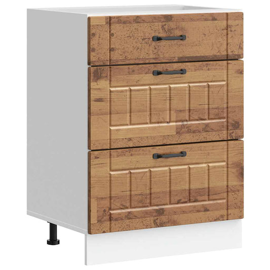 Kitchen Base Cabinet "Lucca" Old Wood Engineered Wood