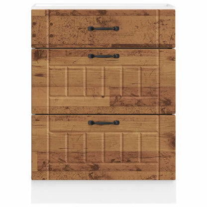 Kitchen Base Cabinet "Lucca" Old Wood Engineered Wood