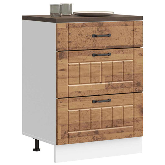 Kitchen Base Cabinet "Lucca" Old Wood Engineered Wood