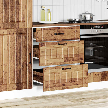 Kitchen Base Cabinet "Lucca" Old Wood Engineered Wood