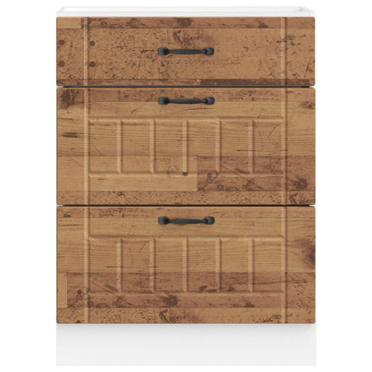 Kitchen Base Cabinet "Lucca" Old Wood Engineered Wood