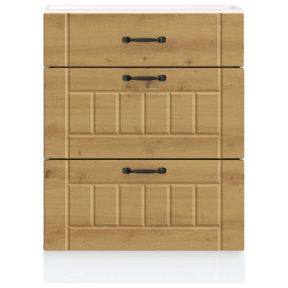 Kitchen Base Cabinet "Lucca" Artisan Oak Engineered Wood