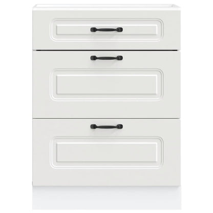 Kitchen Base Cabinet "Kalmar" White Engineered Wood
