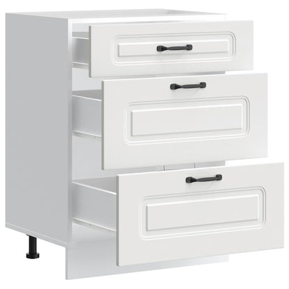 Kitchen Base Cabinet Kalmar White Engineered Wood