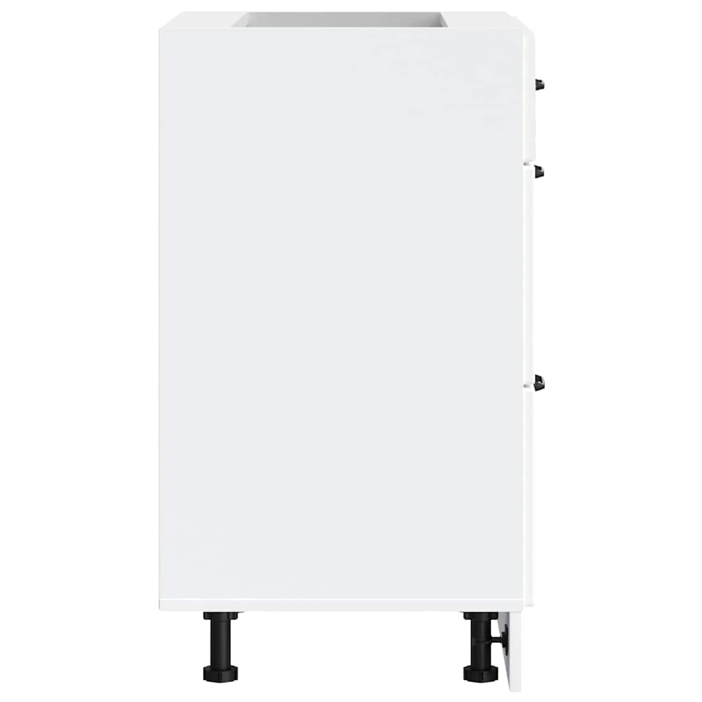 Kitchen Base Cabinet Kalmar White Engineered Wood