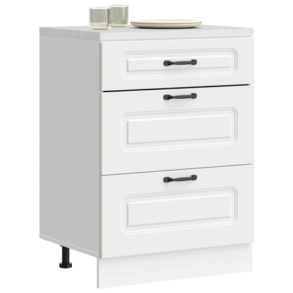 Kitchen Base Cabinet Kalmar White Engineered Wood