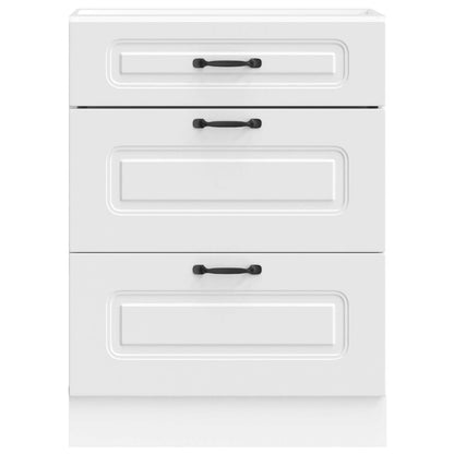 Kitchen Base Cabinet "Kalmar" White Engineered Wood