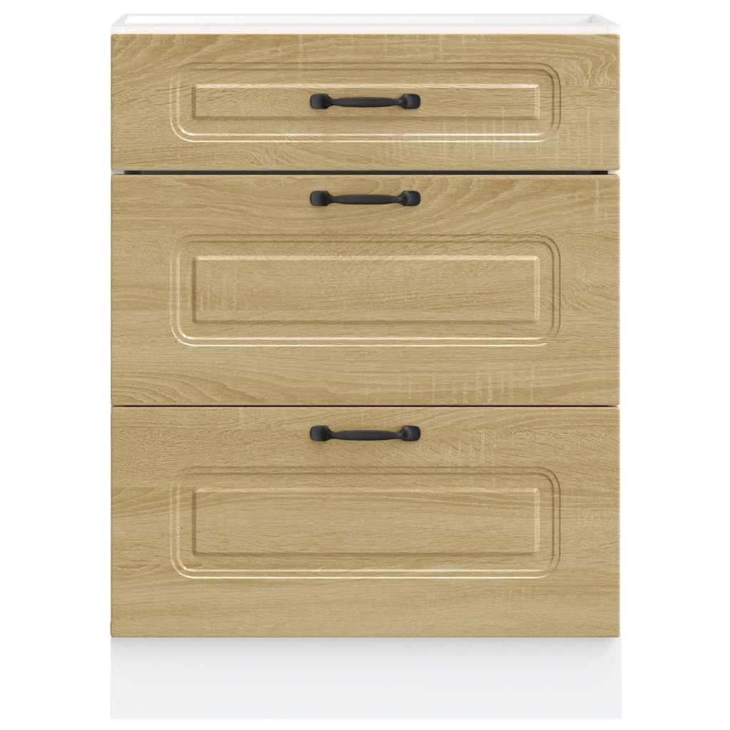 Kitchen Base Cabinet "Kalmar" Sonoma Oak Engineered Wood