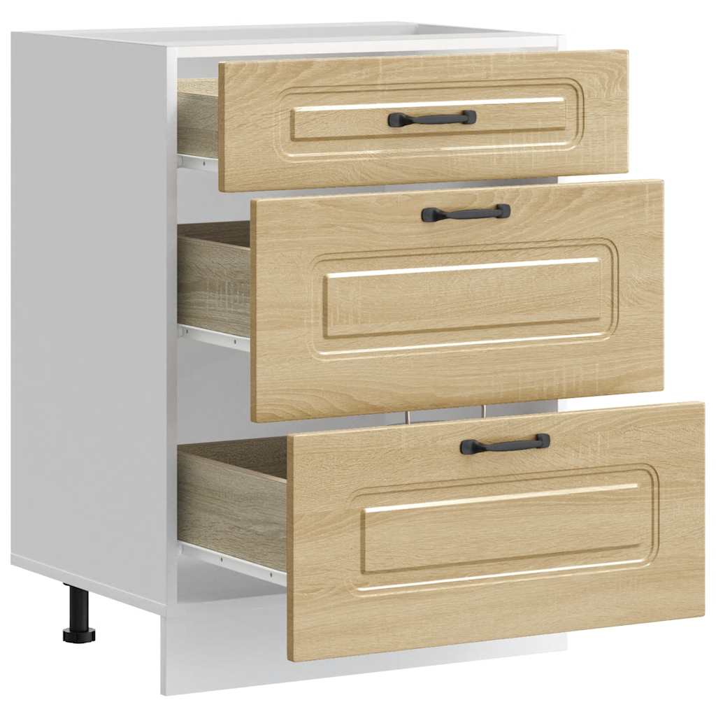 Kitchen Base Cabinet "Kalmar" Sonoma Oak Engineered Wood