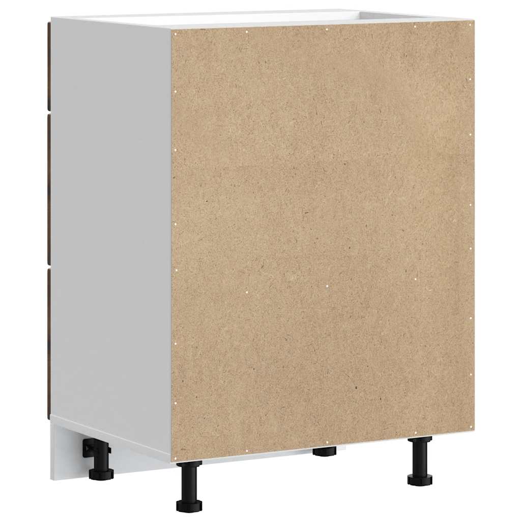 Kitchen Base Cabinet Kalmar Smoked Oak Engineered Wood