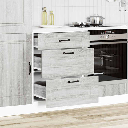 Kitchen Base Cabinet "Kalmar" Grey Sonoma Engineered Wood