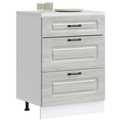 Kitchen Base Cabinet Kalmar Grey Sonoma Engineered Wood
