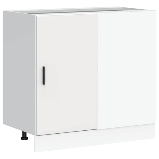 Kitchen Base Cabinet "Lyon" White Engineered Wood