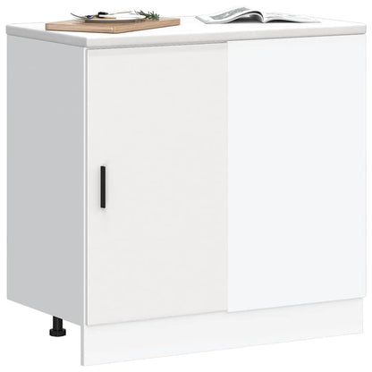 Kitchen Base Cabinet Lyon White Engineered Wood