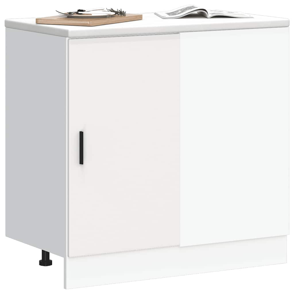 Kitchen Base Cabinet Lyon White Engineered Wood