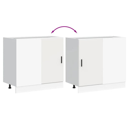 Kitchen Base Cabinet Lyon White Engineered Wood