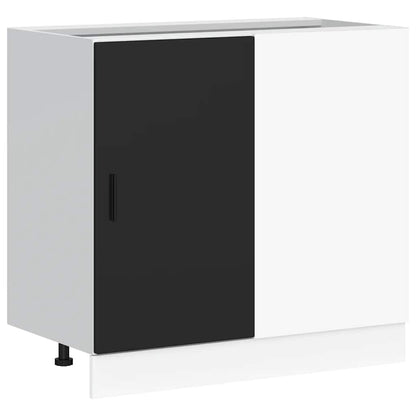 Kitchen Base Cabinet Lyon Black Engineered Wood