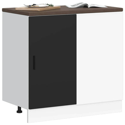 Kitchen Base Cabinet Lyon Black Engineered Wood
